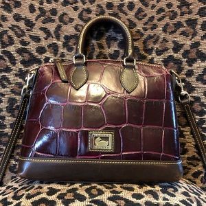 Dooney & Bourke Croco Embossed Bitsy Bag - Bordeaux